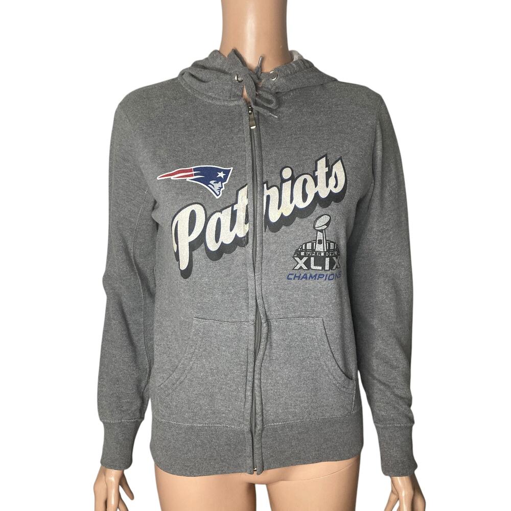 NFL New England Patriots Hoodie Jacket Womens Sm NFL Super Bowl XLIX Champions